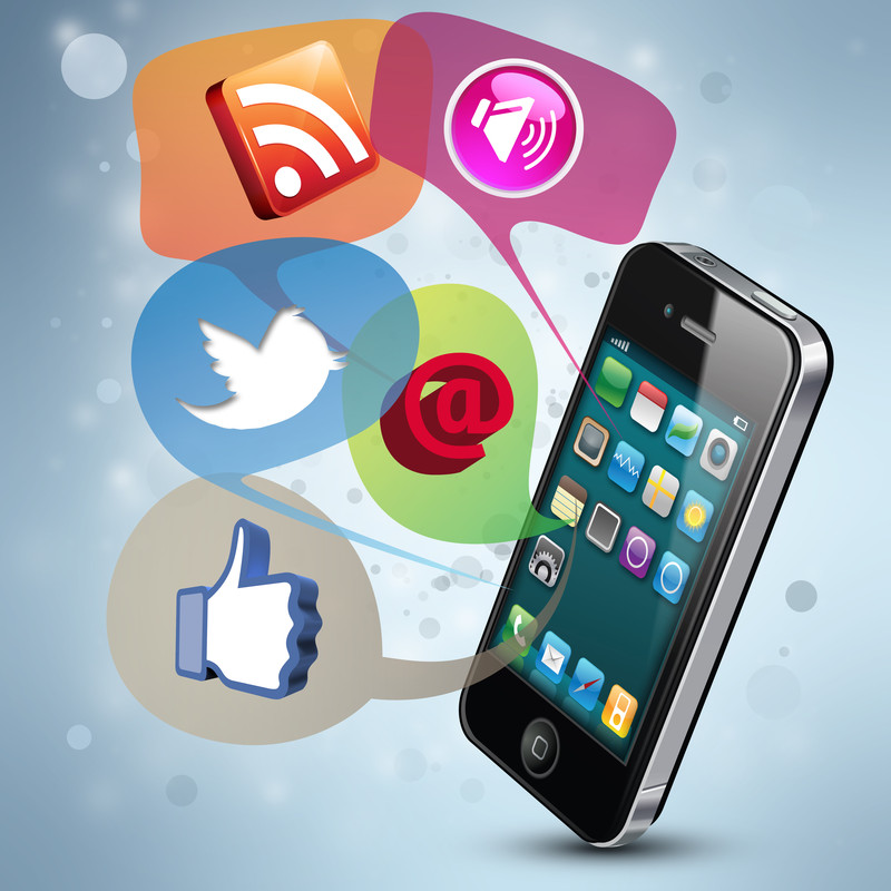 Social media apps make sharing easy